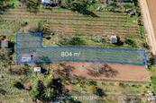 Prodej zahrady 804m2, malá chatka, k.ú. Dobšice u Znojma, cena 680000 CZK / objekt, nabízí